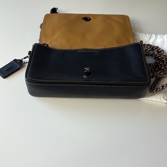 Coach | NWOT 1941 Dinky with Tea Rose Black/Blue/Purple Leather Crossbody #20215 - Picture 7 of 16